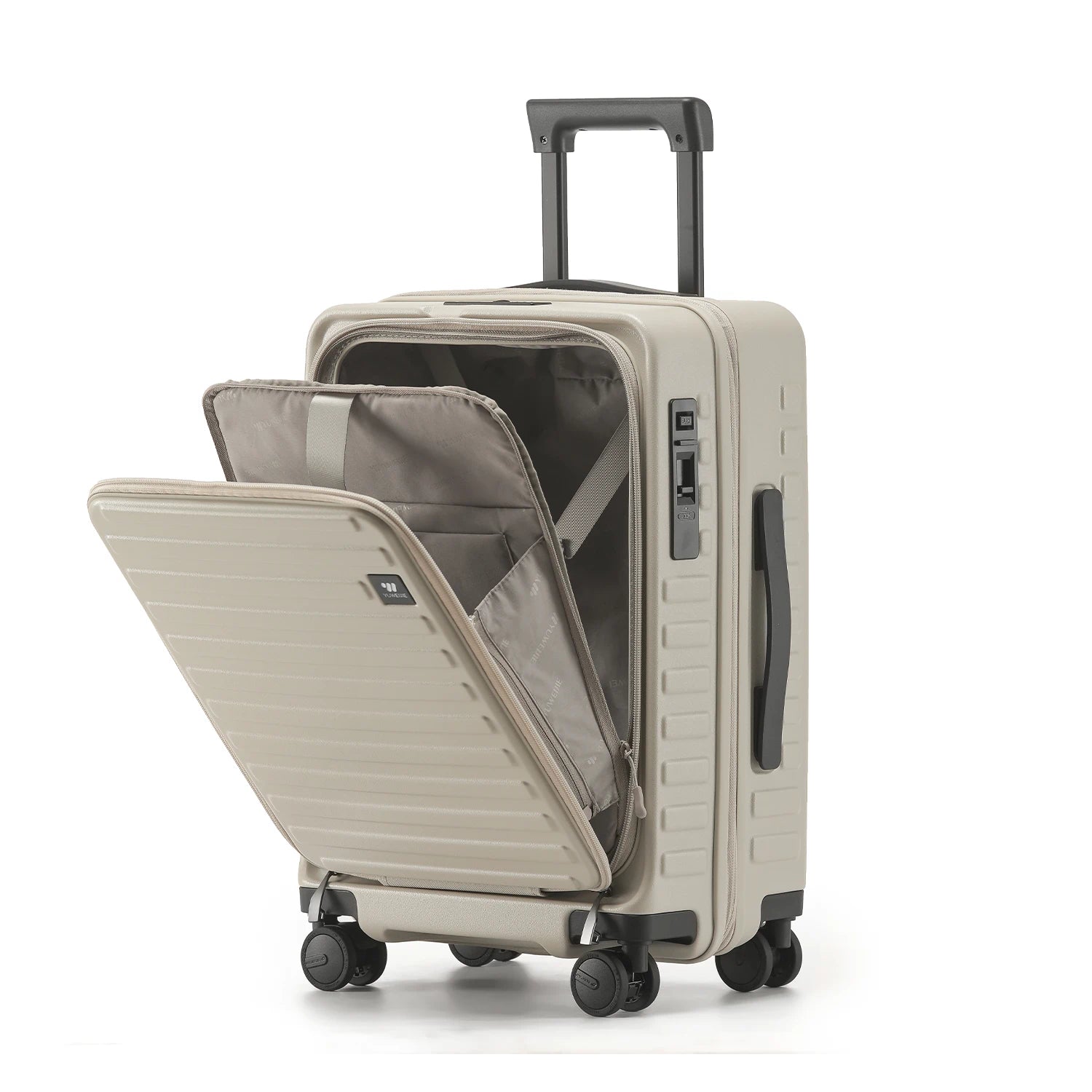 Yuweijie スーツケース フロントオープン・日乃本製HINOMOTOキャスター・ストッパー付き 8055 Pro