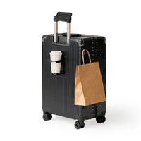 215進化形！ スーツケース 大型 ワンタッチ式カップホルダー キャリーケース 超軽量アルミフレーム 静音ダブルキャスター