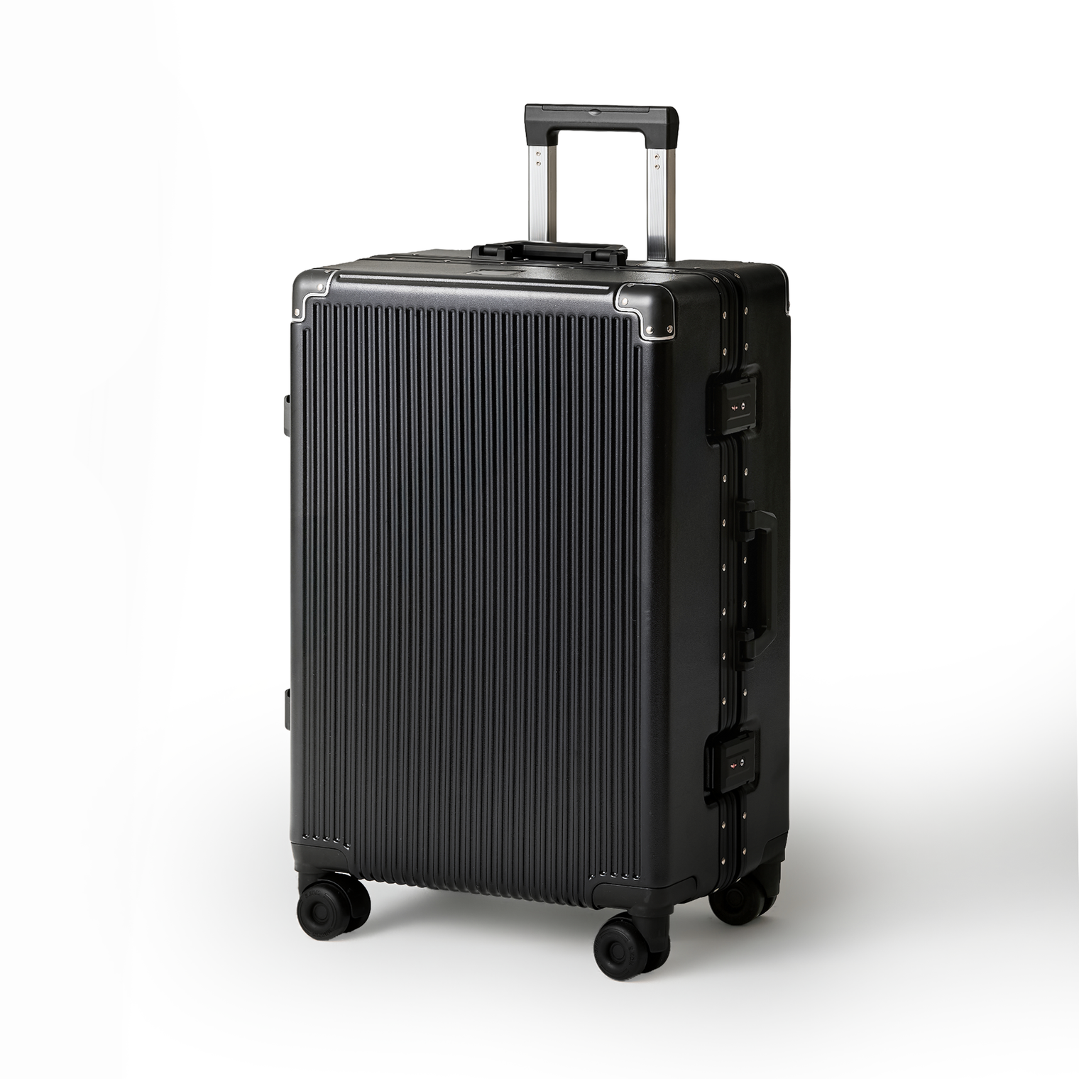 215進化形！ スーツケース 大型 ワンタッチ式カップホルダー キャリーケース 超軽量アルミフレーム 静音ダブルキャスター