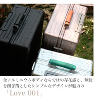 Yuweijie スーツケース  機内 持ち込み オールアルミ製・フレームタイプ  Love 001